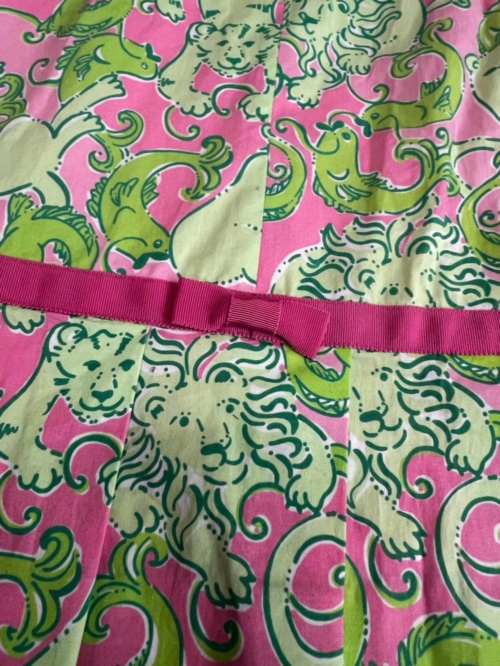 Vintage RARE Lilly Pulitzer Fried Catfish Midi Dress Women's Size 14 A-Line - Picture 9 of 11